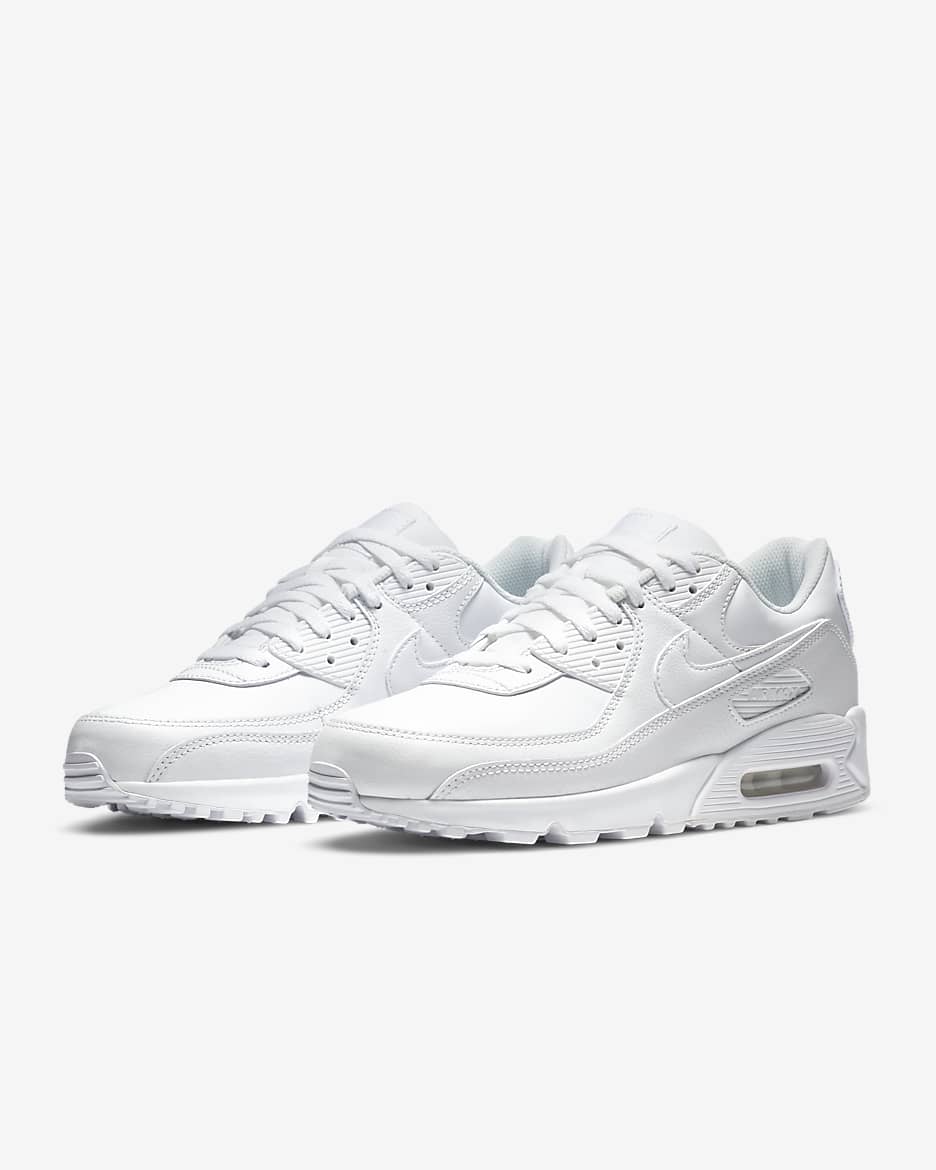 Air max 90 weiß leder on sale